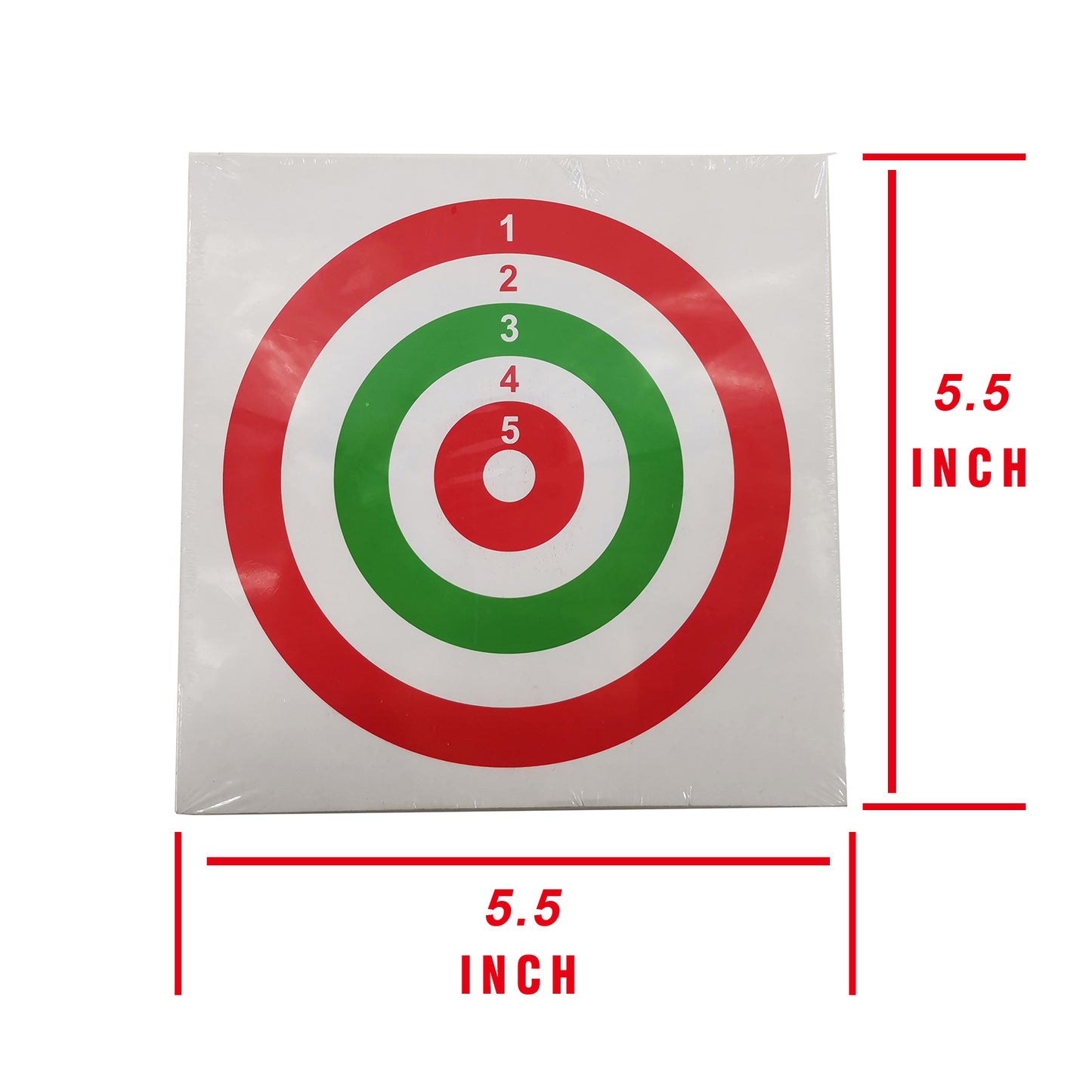 Atflbox 5.5 Inch BB Gun Target Papers for Pellet Trap Shooting Target Holder, Pack of 100(RED GREEN)