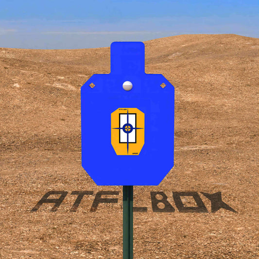 Atflbox AR500 12x20 inch Steel Target for Shooting, 1/2 inch Thick Metal Target with T-Post Target Hanger, High Caliber Torso Silhouette Metal Target for Precision Shooting