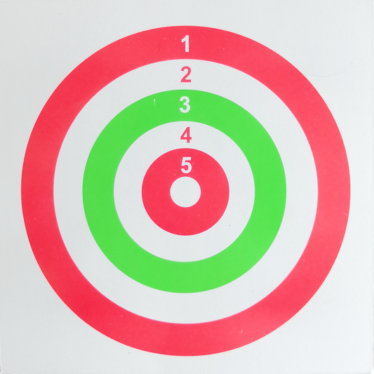 Atflbox 5.5 Inch BB Gun Target Papers for Pellet Trap Shooting Target Holder, Pack of 100(RED GREEN)