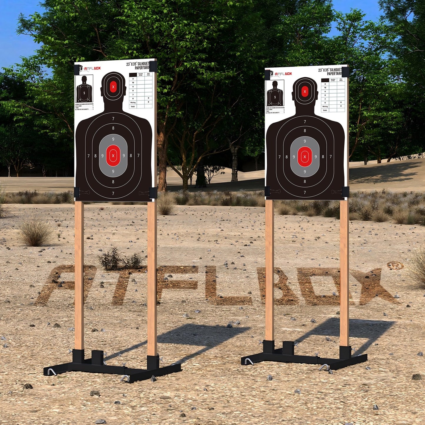 ATFLBOX Silhouette Paper Target For The Range, 23X35 inch Target Paper For  Indoor and Outdoor Use, Suitable for Handguns,  Pistols, Rifles, Airguns, Pellet Gun, BB Guns