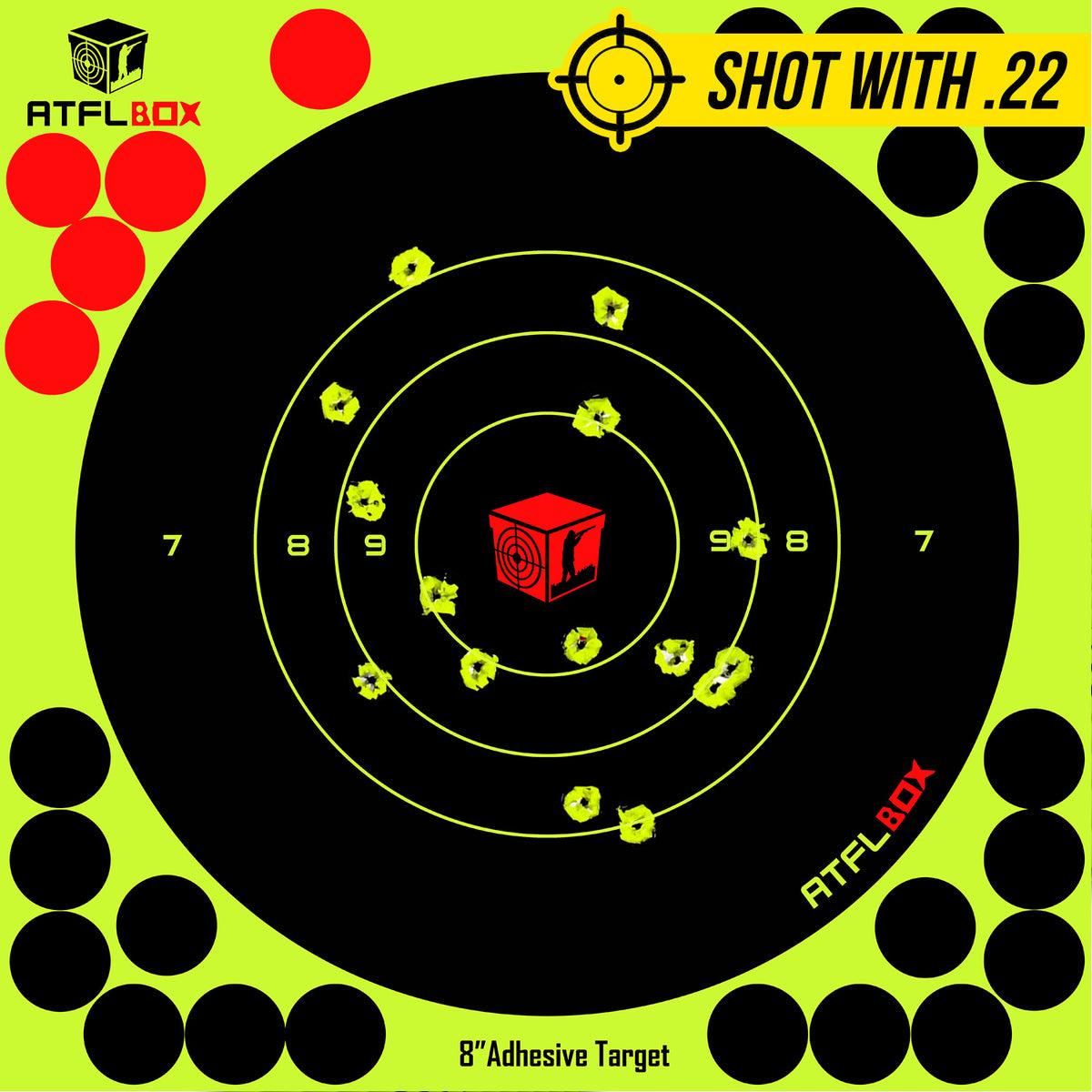 Atflbox 50 pcs Shooting Target 8'' Bulleye Super Splatter Paper Target ...