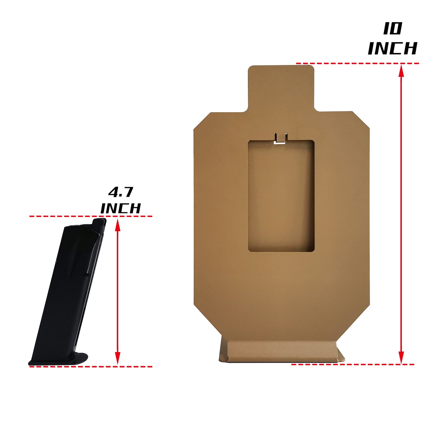 Atflbox 2 Pcs Resetting The Metal Scale Down Silhouette Shooting Target Stand for Pistol Airsoft BB Gun