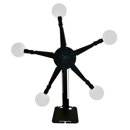 Atflbox Resetting and Rotate The Metal Shooting Target Stand with 5 Steel Plates for Pistol Airsoft BB Guns (Star Plus)