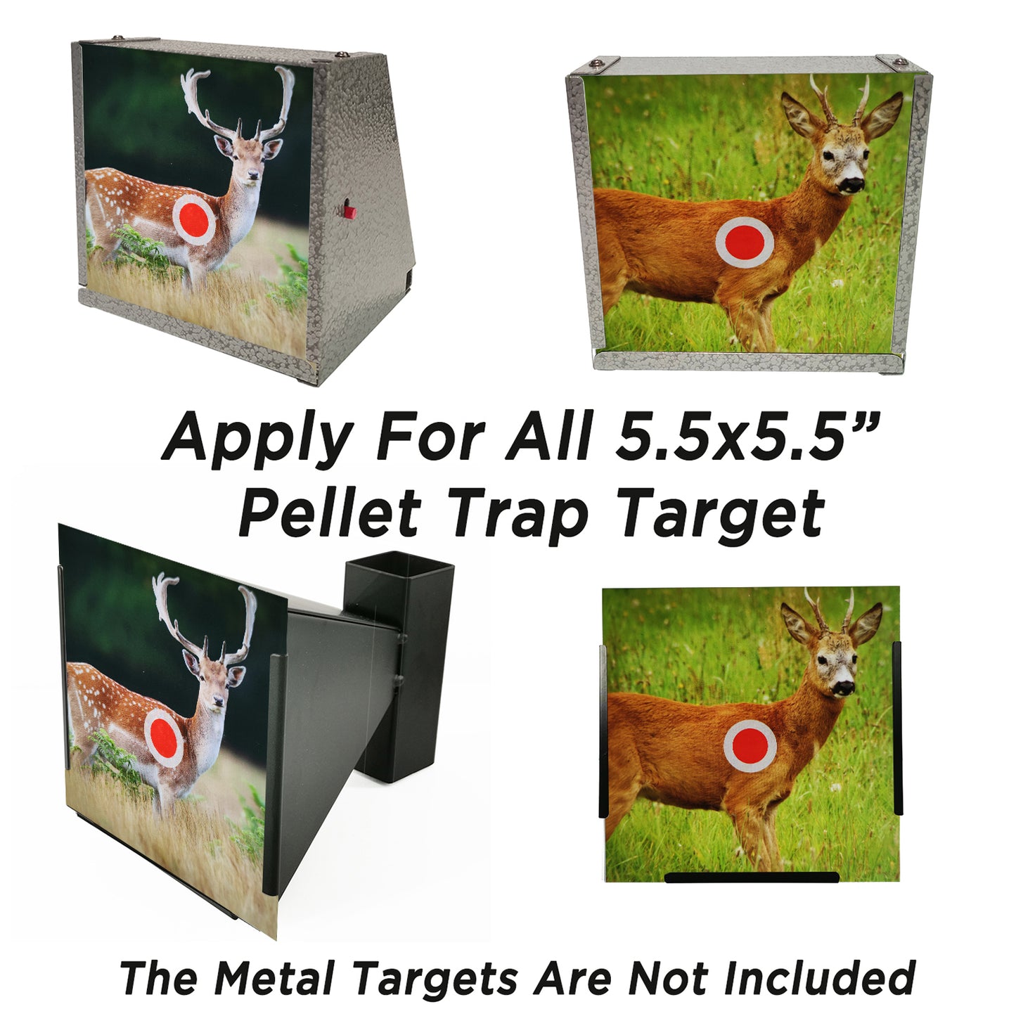 Atflbox Animals 5.5 Inch Paper Targets for BB Pellet Trap Shooting Target Holder, Pack of 100
