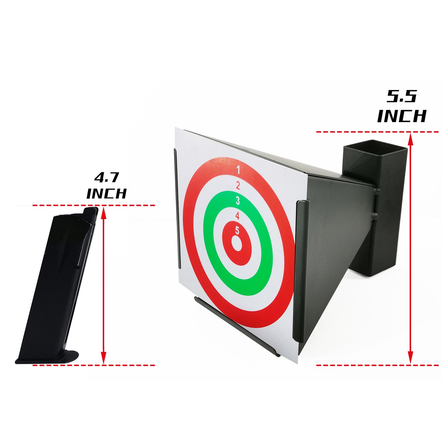 Atflbox BB Gun Trap with 50pcs Paper Target Bullet Catcher Shooting Target for Backyard, Outdoor, Indoor, Suitable for Airsoft, Rifle, Pellet Gun