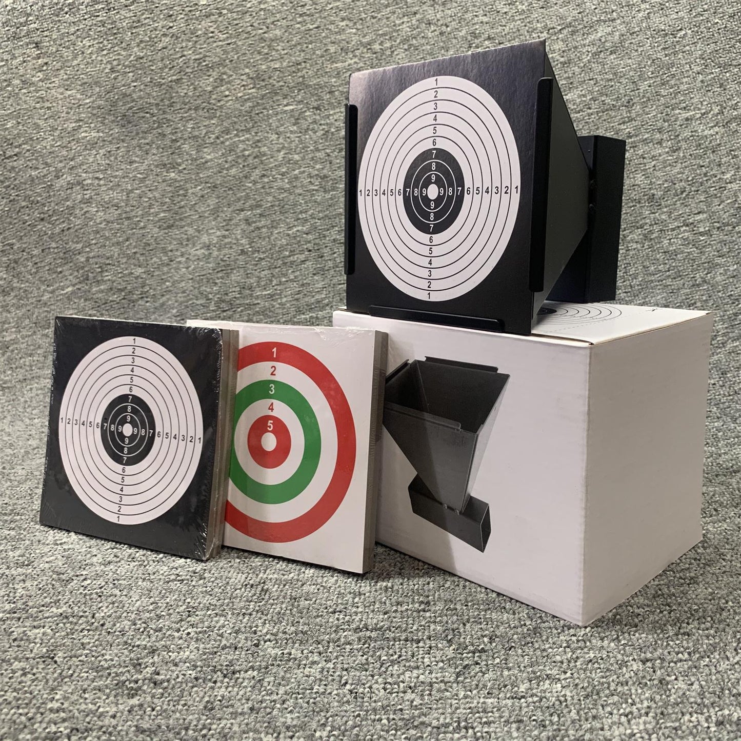 Atflbox BB Gun Trap with 50pcs Paper Target Bullet Catcher Shooting Target for Backyard, Outdoor, Indoor, Suitable for Airsoft, Rifle, Pellet Gun