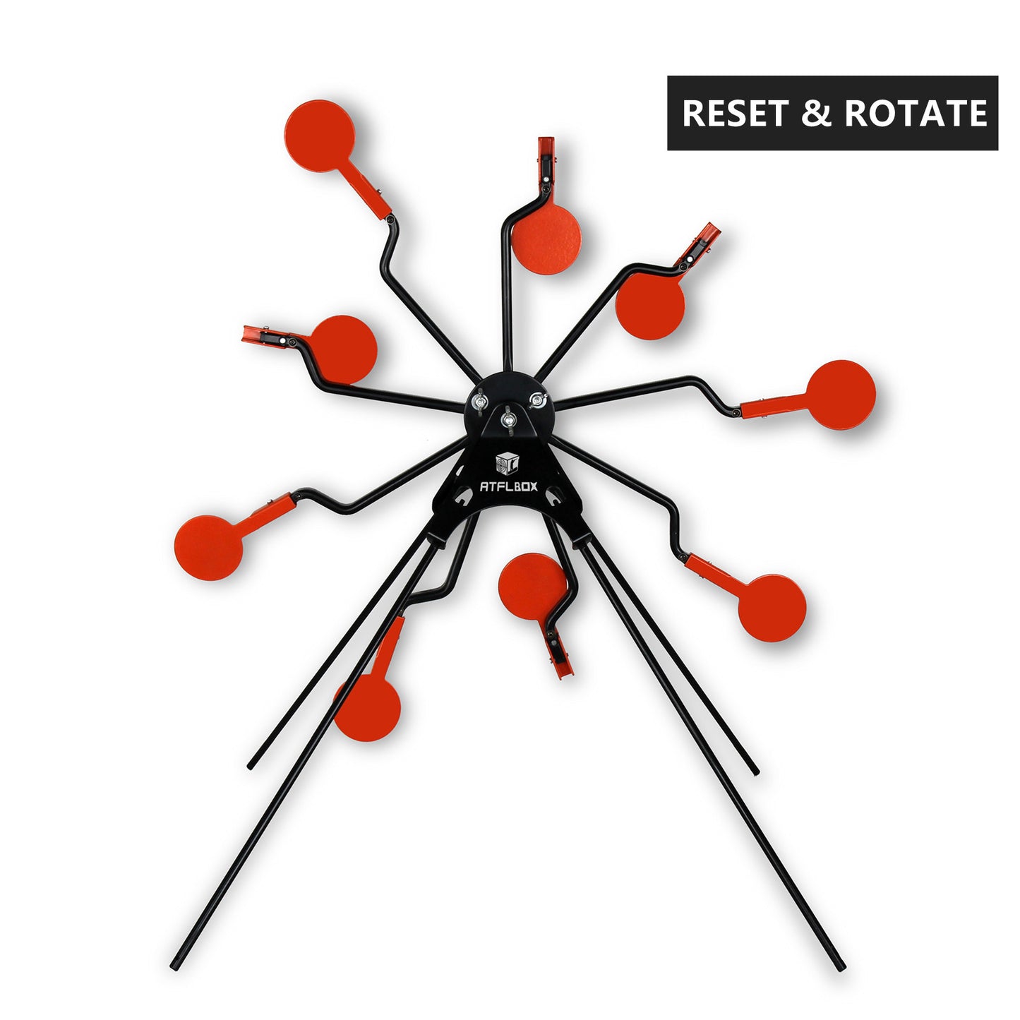 Atflbox Ferris Wheel Metal Resetting Mobile Shooting Targets for Backyard, Outdoor, Suitable for Airsoft, Rifle, Airgun